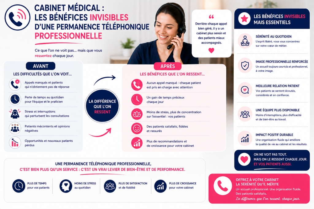 les bénéfices invisibles d une permanence téléphonique professionnelle pour un cabinet médical