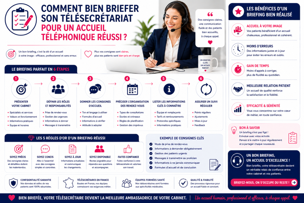 comment bien briefer son télésecrétariat pour un accueil téléphonique réussi