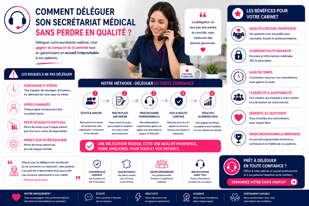 comment déléguer son secrétariat médical sans perdre en qualité