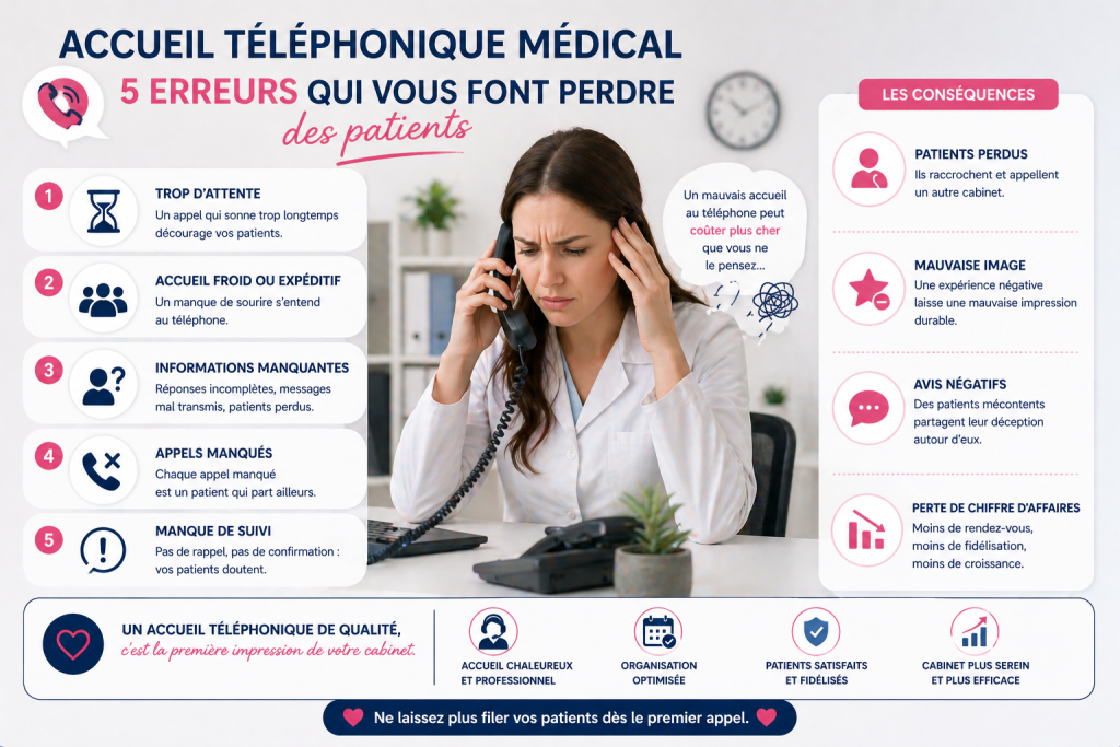 erreurs d accueil téléphonique dans un cabinet médical qui font perdre des patients