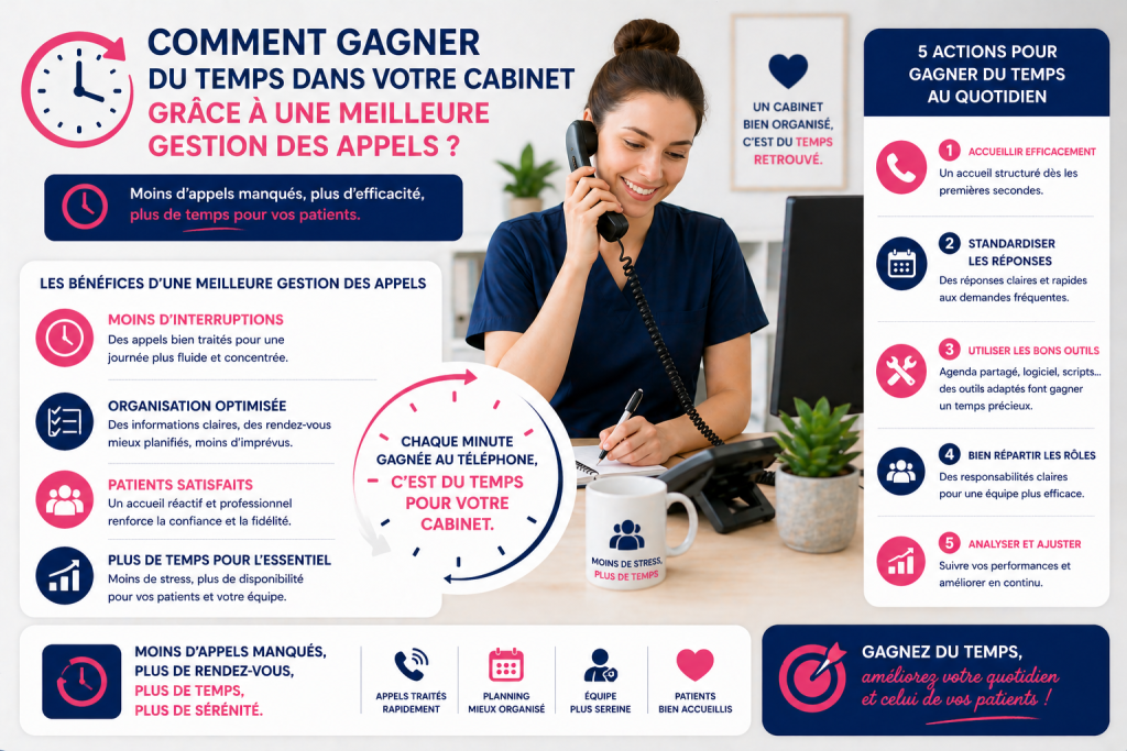 gagner du temps dans un cabinet médical grâce à une meilleure gestion des appels