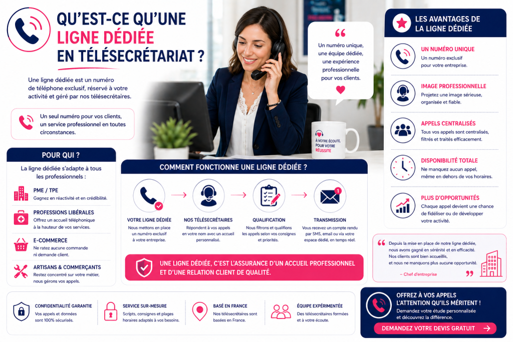 qu est ce qu une ligne dédiée en télésecrétariat professionnel