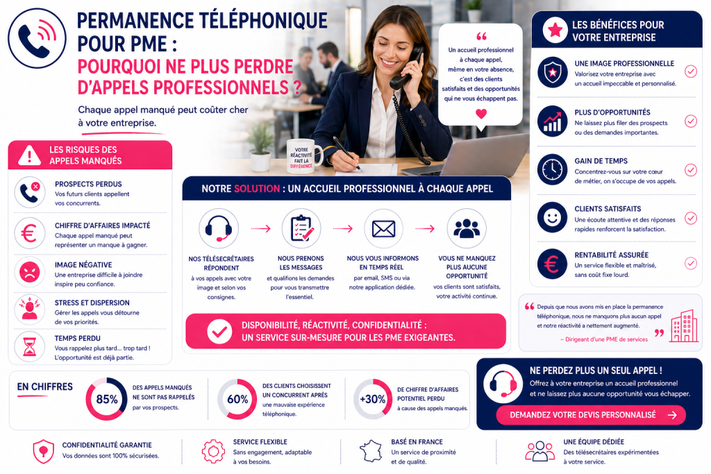 permanence téléphonique pour PME pour ne plus perdre d appels professionnels