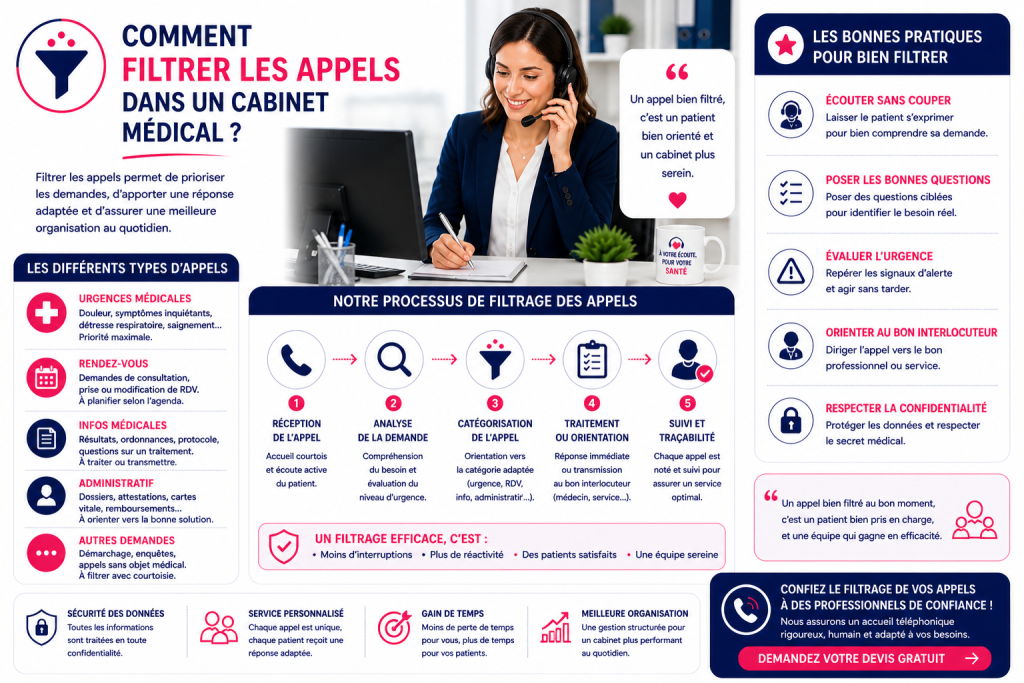 filtrage appels cabinet medical télésecrétaire organisation appel patient Var PACA France