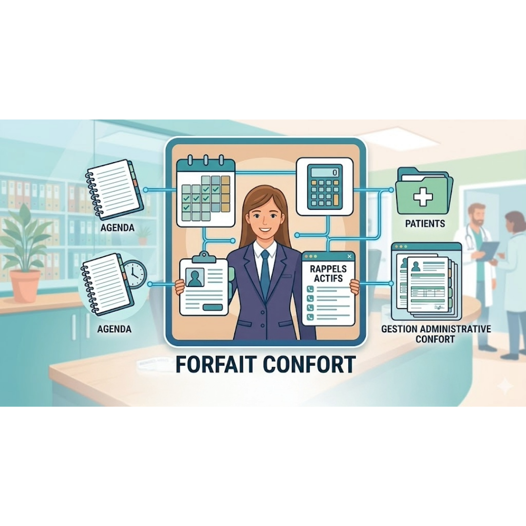 formule Confort télésecrétariat médical gestion appels volume élevé organisation cabinet