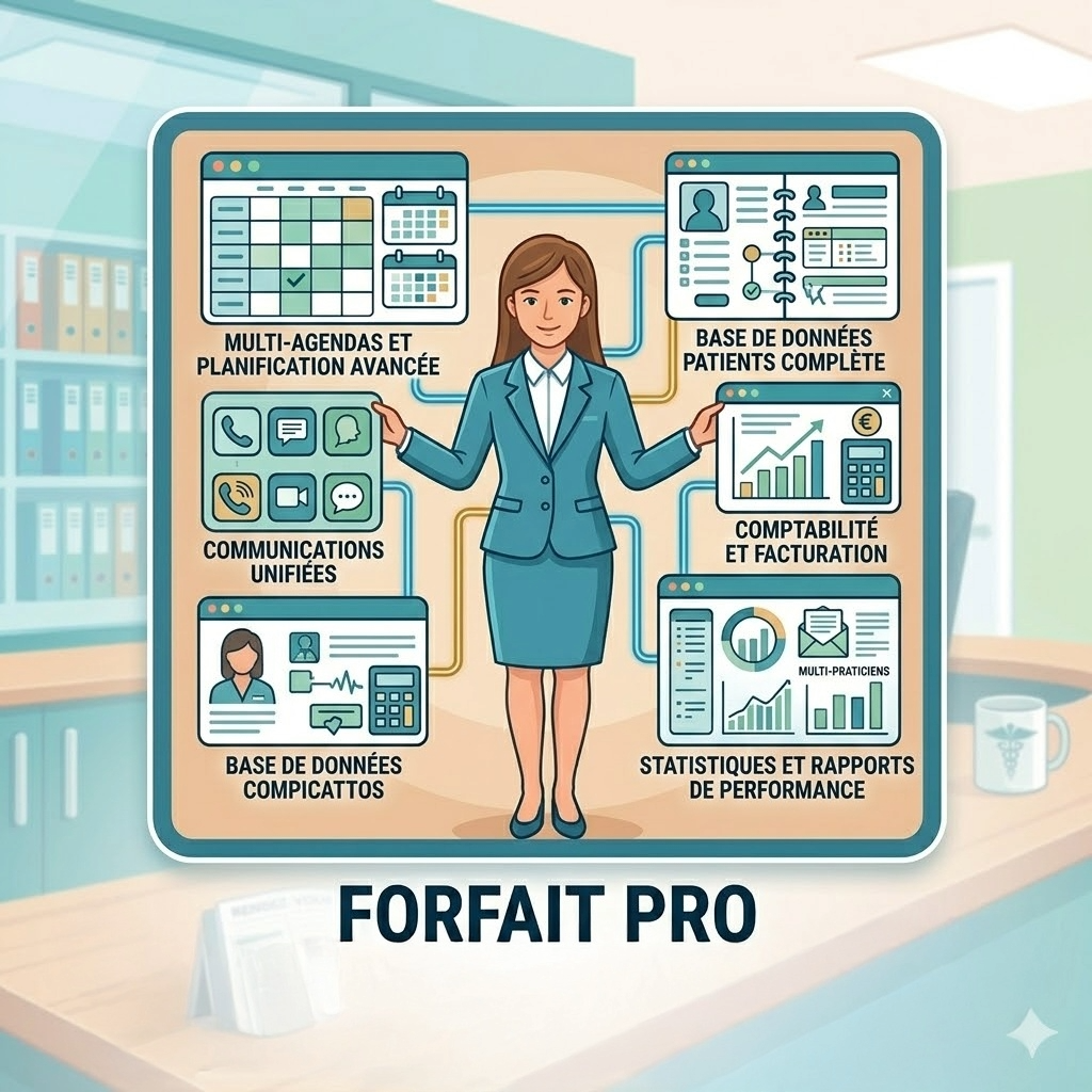 formule pro télésecrétariat médical gestion appels volume élevé organisation cabinet