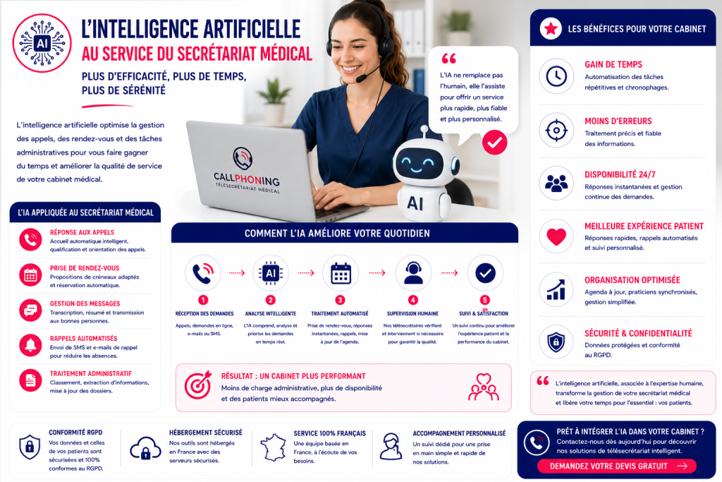 intelligence artificielle secretariat medical télésecrétaire gestion appels cabinet Var PACA France