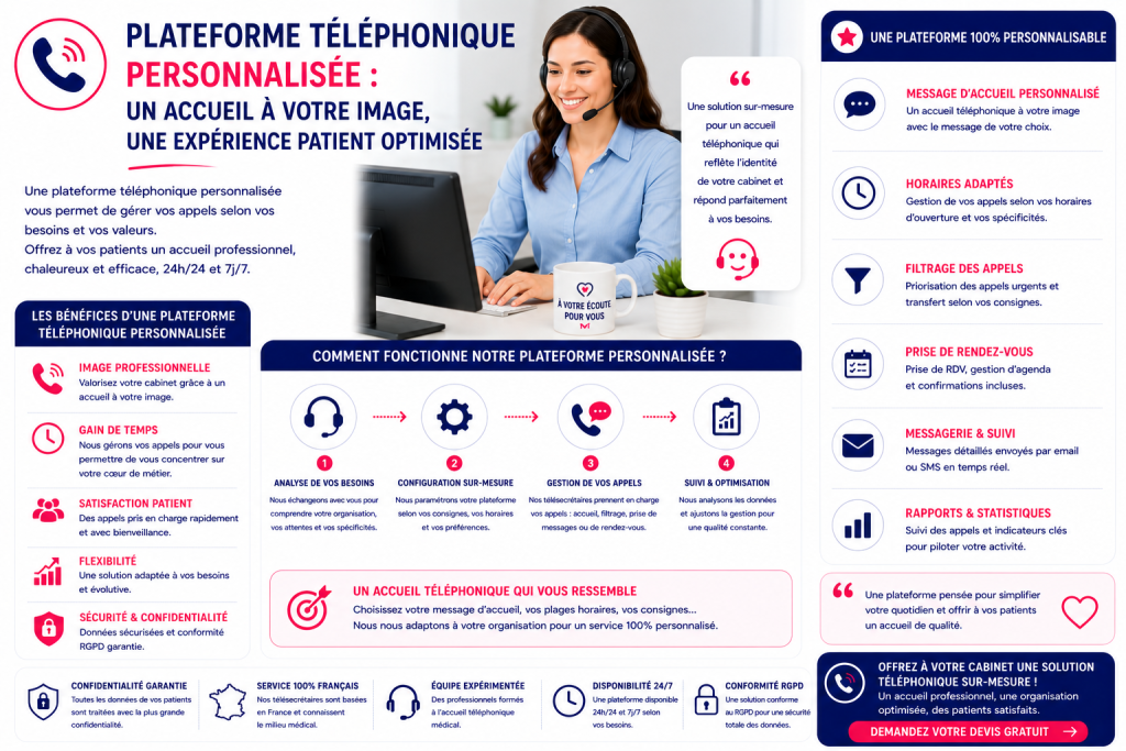 plateforme téléphonique personnalisée cabinet medical télésecrétaire accueil patient Var PACA France