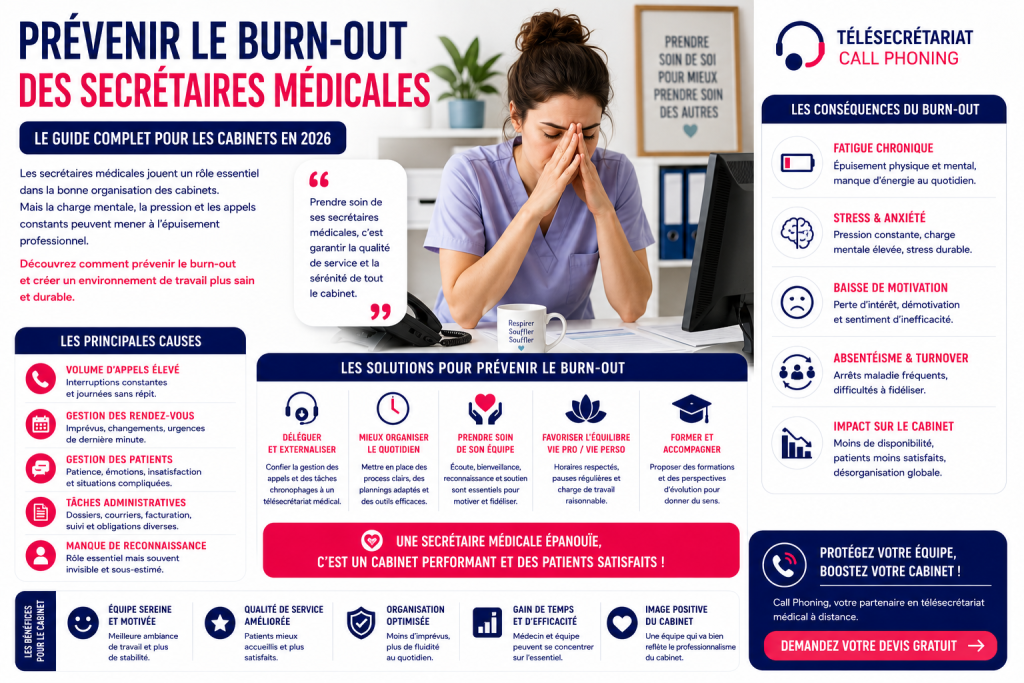 prévenir burn out secrétaire médicale télésecrétariat cabinet medical Var PACA France
