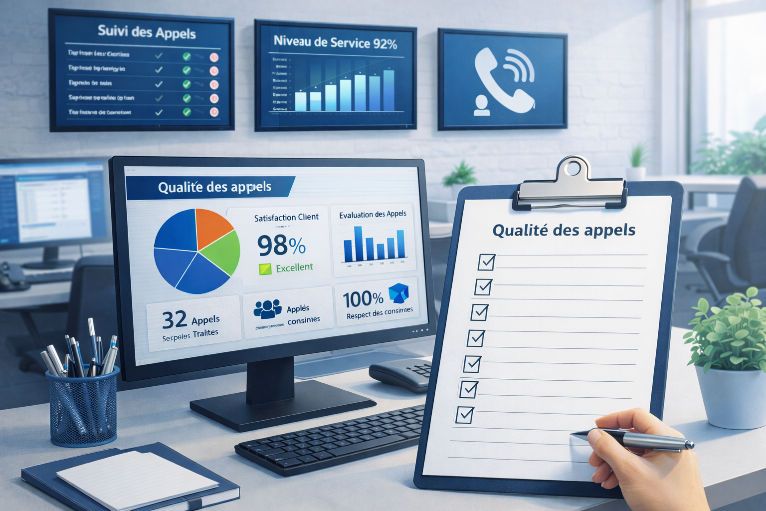 Organisation qualité des appels en télésecrétariat médical personnalisé