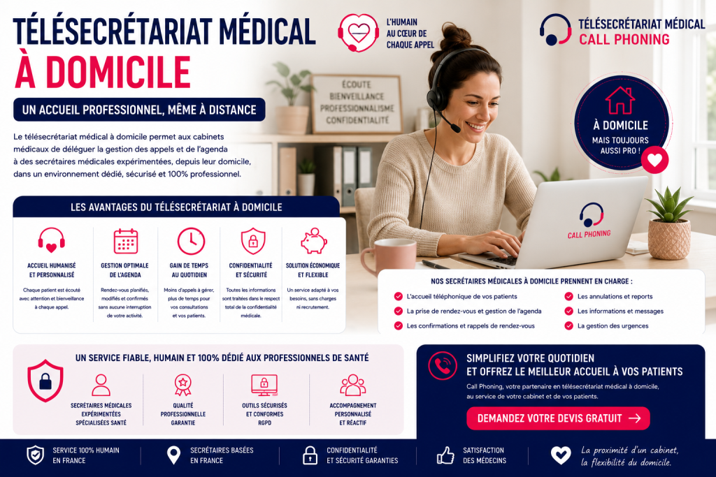 télésecrétariat medical a domicile accueil téléphonique cabinet medical Var PACA France