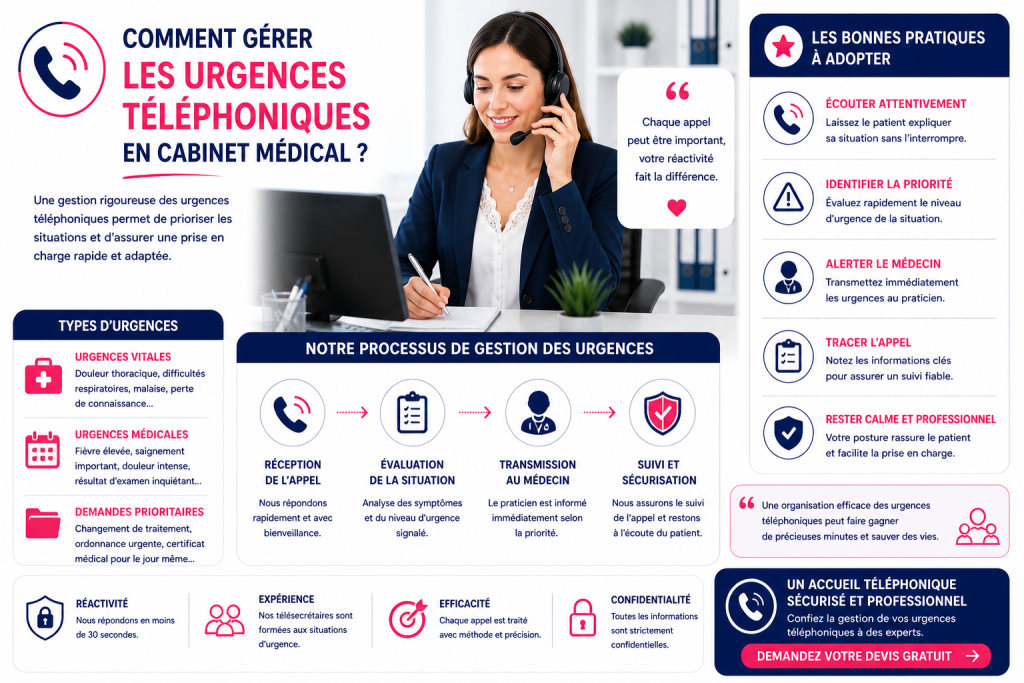 urgences téléphoniques cabinet medical gestion appels télésecrétaire Var PACA France